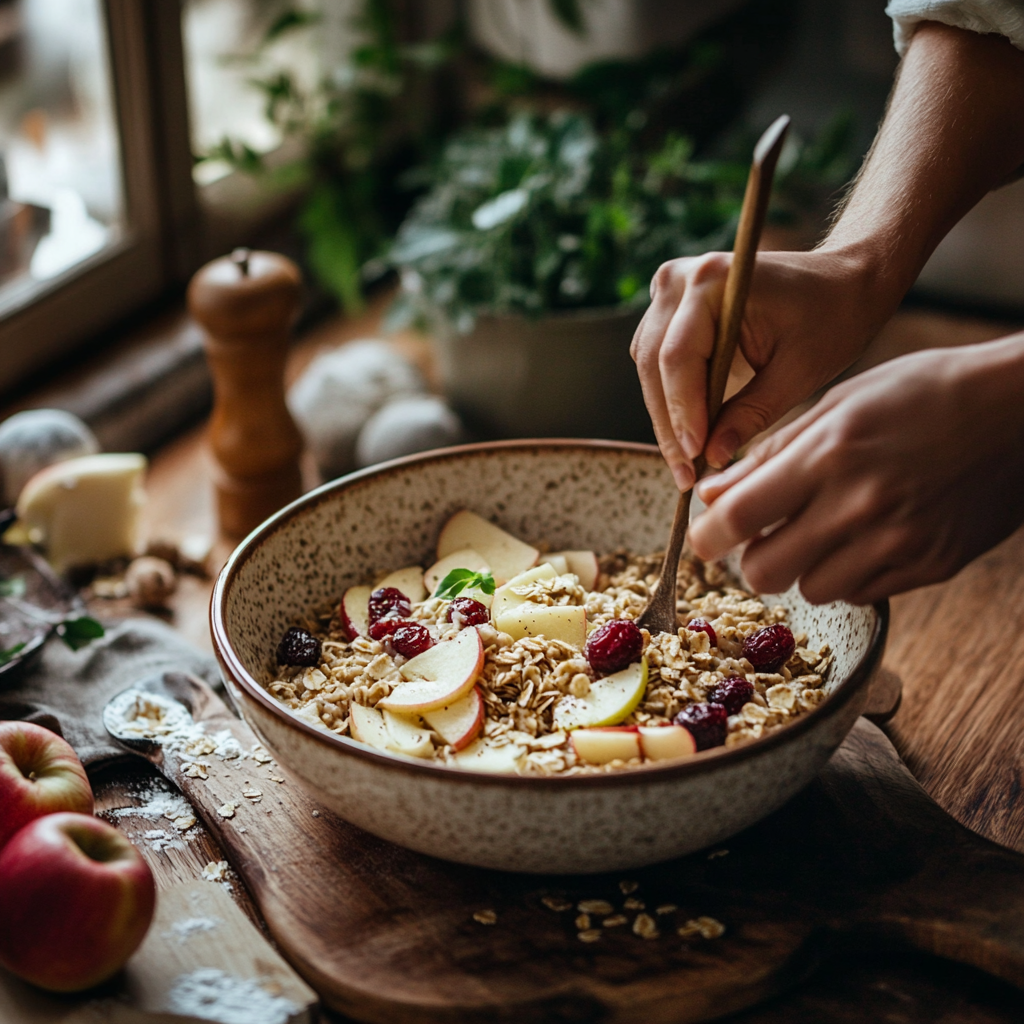 Apple-Cranberry Baked Oats