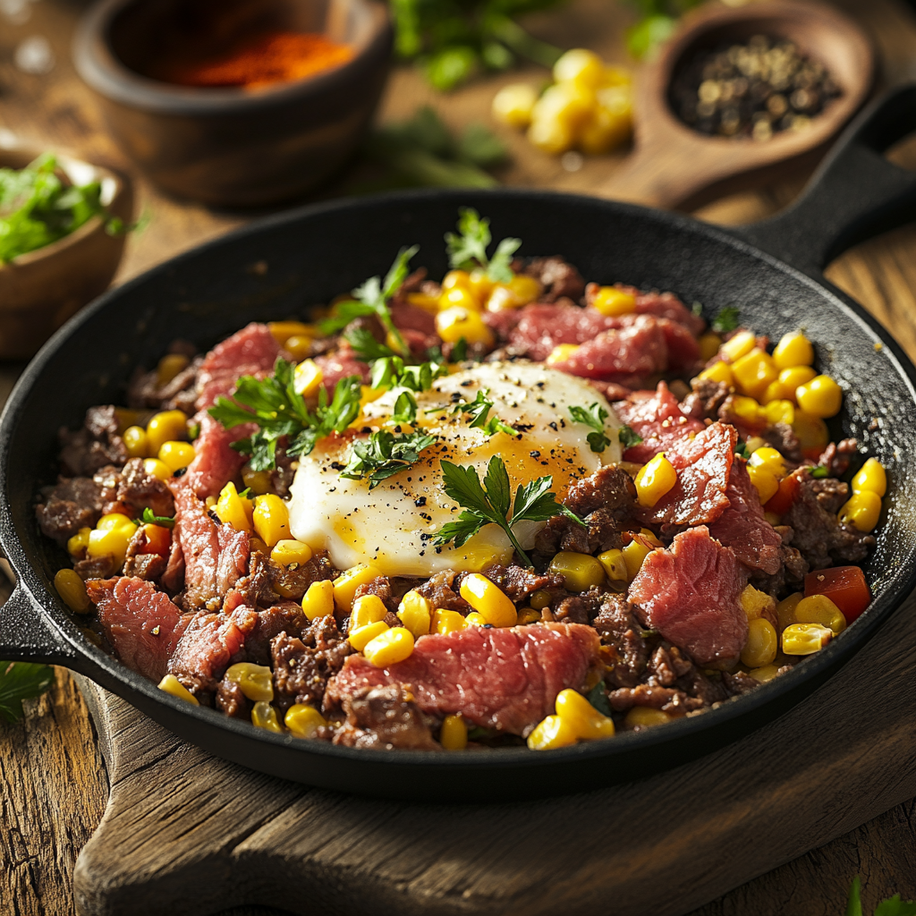 canned corn beef breakfast recipes with no potatoes