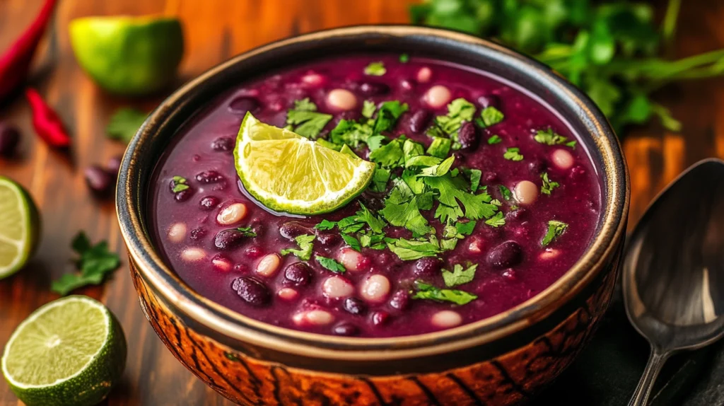 purple black bean soup recipe