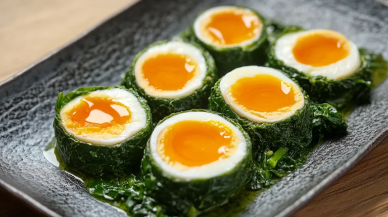 spinach with boiled eggs recipe