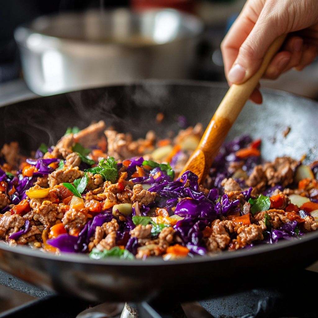 ground turkey and cabbage