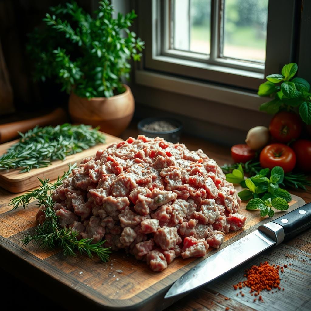 ground lamb
