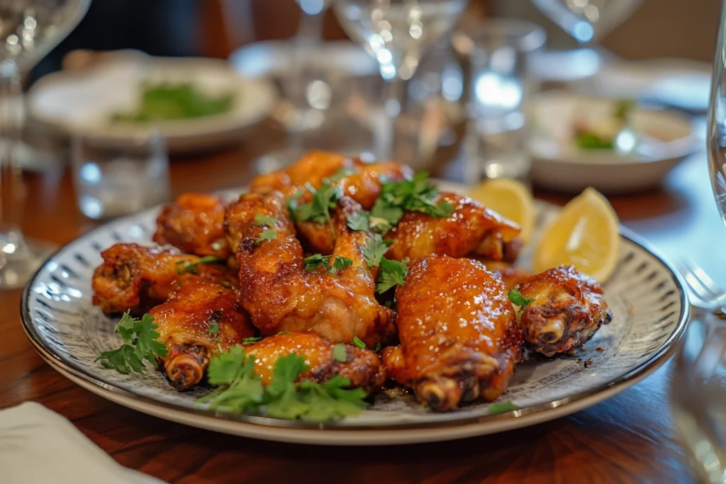 Healthy air-fried chicken wings