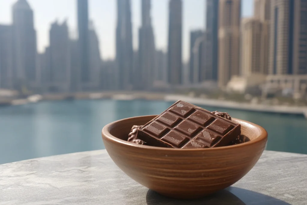 Luxurious Dubai chocolate bar recipe with edible gold