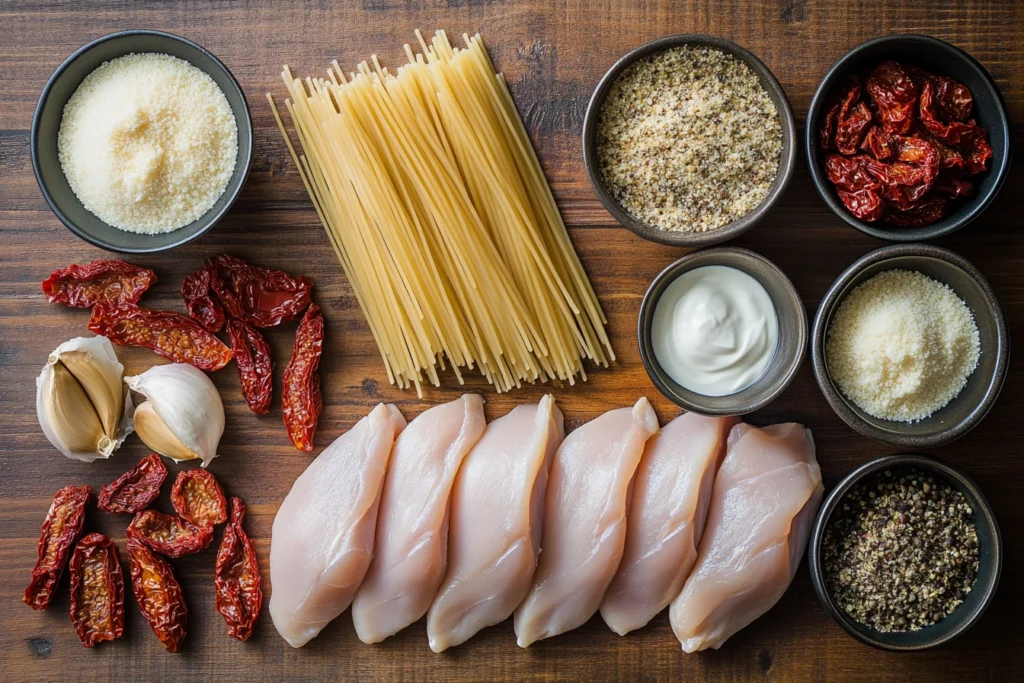 Ingredients for Marry Me Chicken Pasta