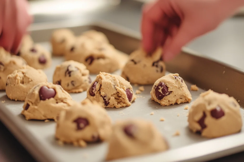 Pillsbury Valentine’s Cookie Dough baking process