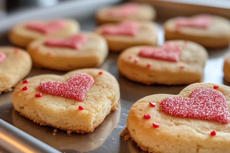 Pillsbury Valentine's Cookie Dough heart-shaped cookies baking