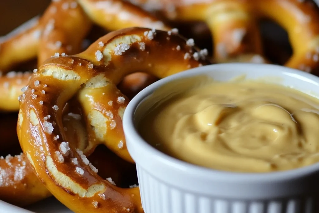  Pretzel Bites with Beer Cheese Dip for Super Bowl