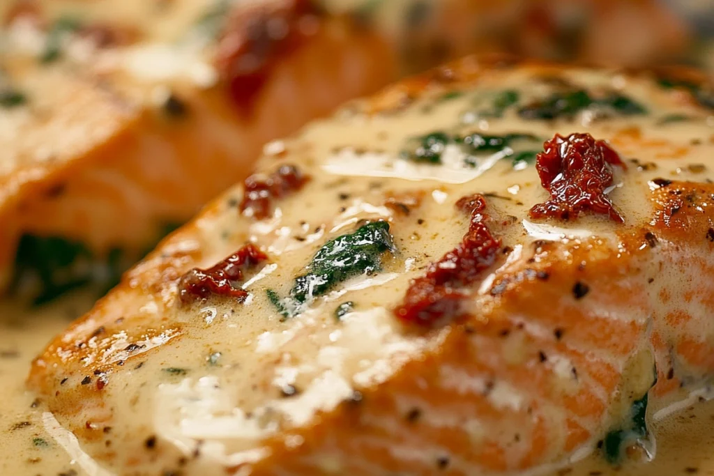 Creamy Tuscan Salmon with Garlic Parmesan Sauce