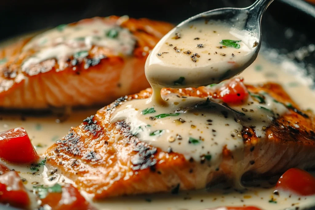 Creamy Garlic Parmesan Sauce Drizzle