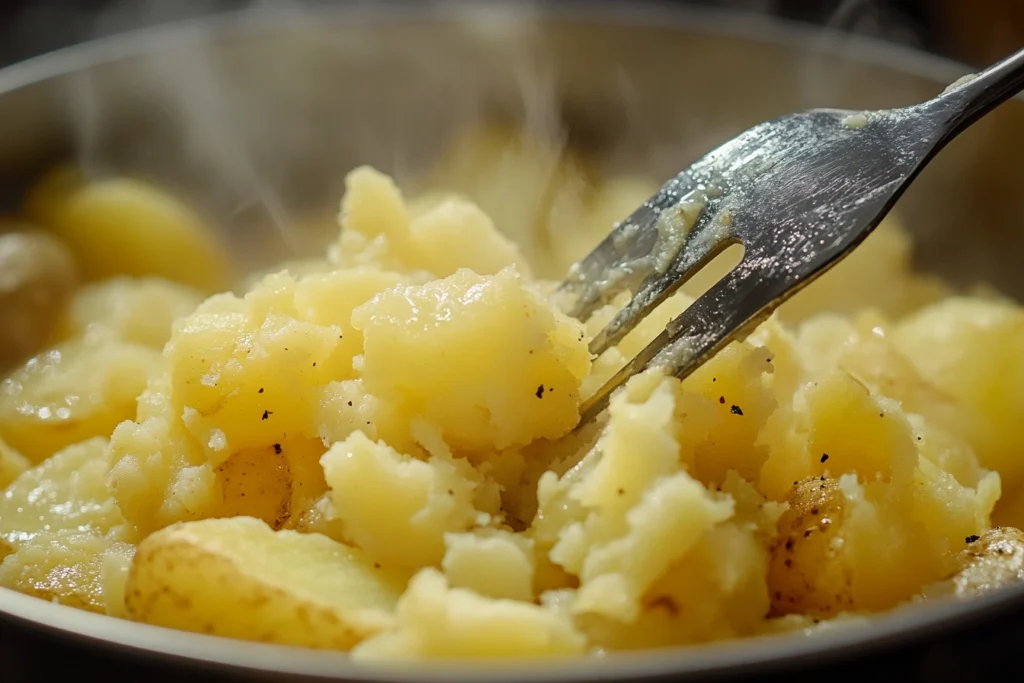 Step-by-step guide for making crispy smashed potatoes.