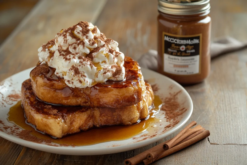 Thick, fluffy French toast made with McCormick cinnamon and vanilla