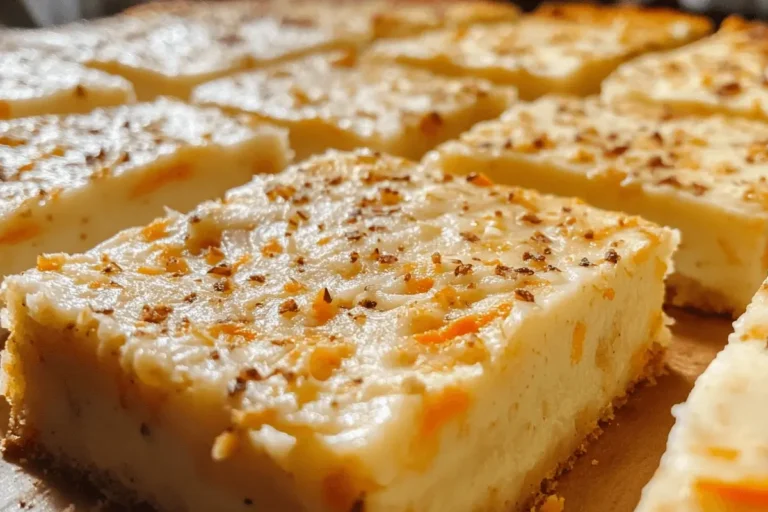 Freshly baked carrot cake bars with cream cheese frosting