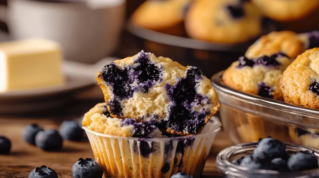 Storing blueberry muffins in an airtight container